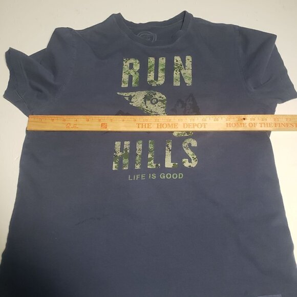 Life is Good Tee Run for the Hills Casual Runner Track Outdoor Classic Fit Men M - Picture 8 of 9